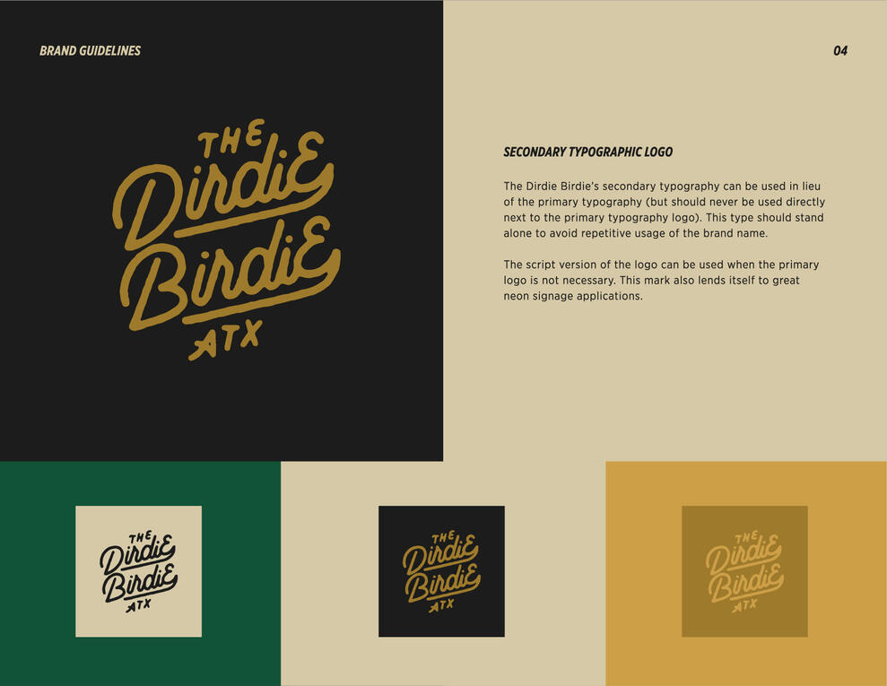 Dirdie Bird Branding